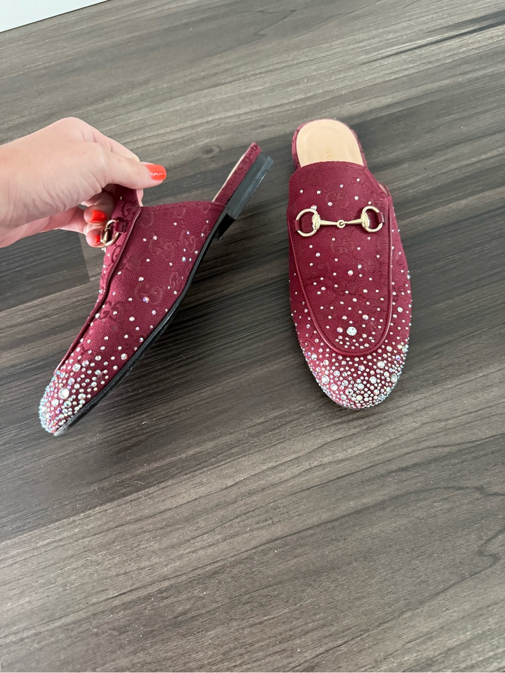 Gucci crystal Princetown loafers - Picture 3 of 9